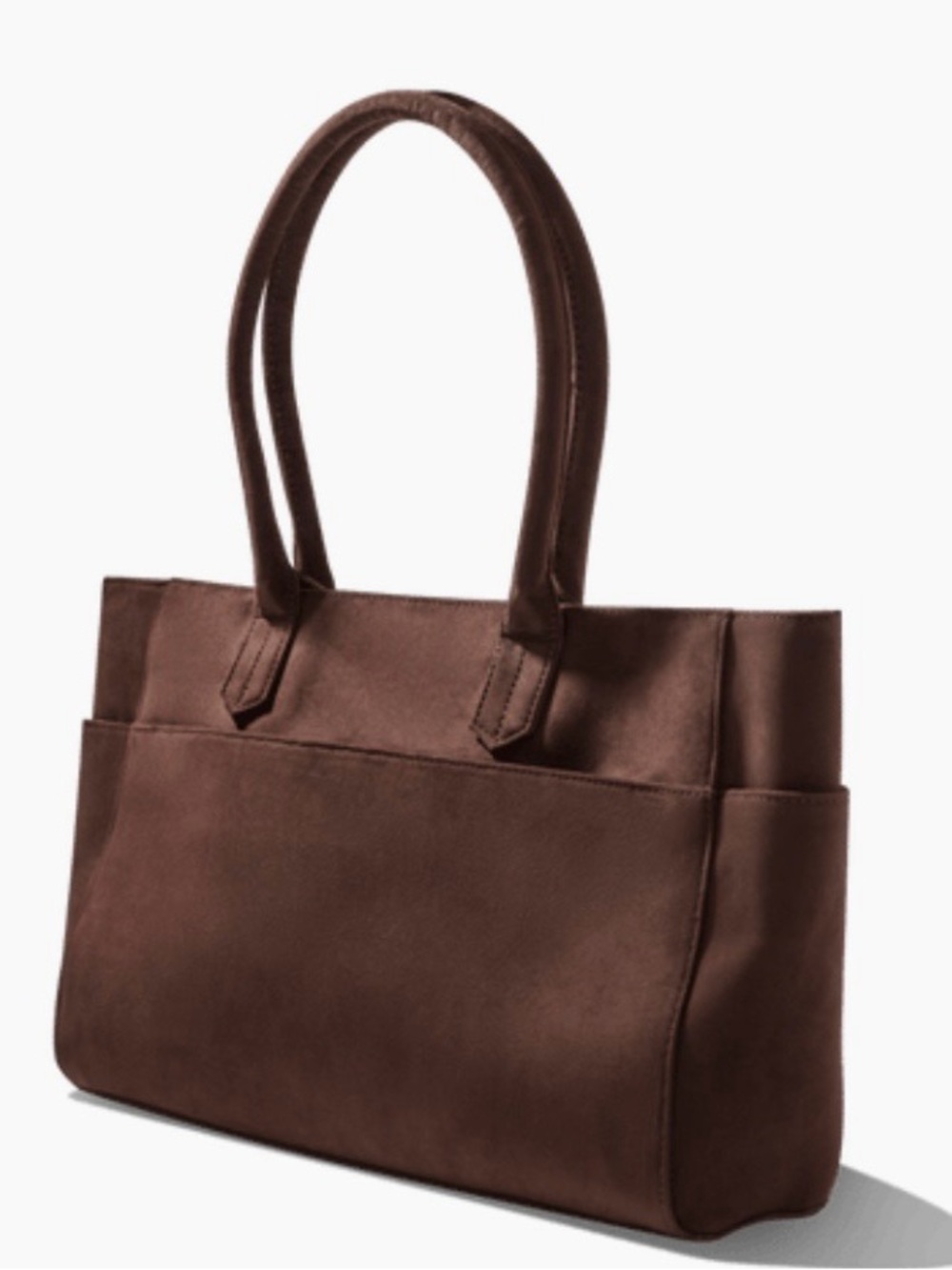 Mali & Lili Faux Suede Tote Brown NWT